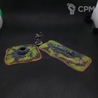 Описание картинки Небольшой террейн, упавшая статуя + колодец, смола, покрас ещё готовый террейн в лотах от V130177@mail.ru по цене 800руб | Свободный Рынок Миниатюр - СРМ