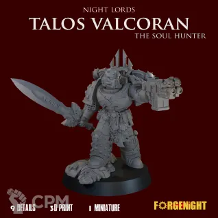 Описание картинки Night Lords Talos Valcoran The Soul Hunter от ForgeNight по цене 550руб | Свободный Рынок Миниатюр - СРМ