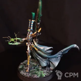 Описание картинки Necron Overlord (Lord) Alt от Arrowhead Miniatures по цене 1 500руб | Свободный Рынок Миниатюр - СРМ
