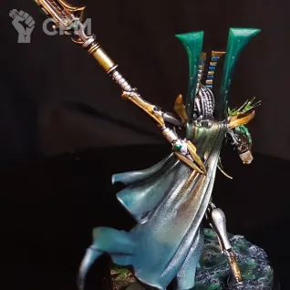 Описание картинки Necron Overlord (Lord) Alt от Arrowhead Miniatures по цене 1 500руб | Свободный Рынок Миниатюр - СРМ