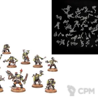 Описание картинки Ork Boyz armageddon x10 от Логово Каракатицы  по цене 100руб | Свободный Рынок Миниатюр - СРМ