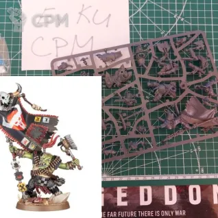 Описание картинки Orks Bannernob, из стартера Armageddon, Москва от  по цене 100руб | Свободный Рынок Миниатюр - СРМ