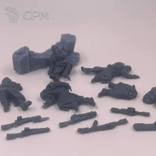 Описание картинки Павшие Бойцы Крига от Подземный человек по цене 200руб | Свободный Рынок Миниатюр - СРМ