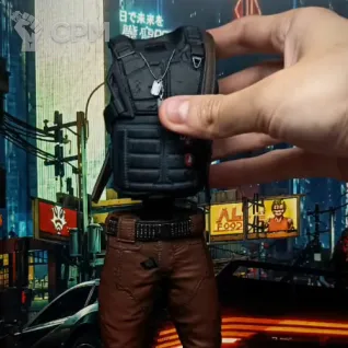Описание картинки Джонни Сильверхенд (Cyberpunk 2077) от Lucky Pants по цене 100руб | Свободный Рынок Миниатюр - СРМ