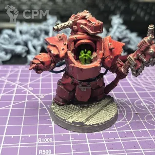 Описание картинки Warboss in Mega Armour ГРОТ от Taptus по цене 100руб | Свободный Рынок Миниатюр - СРМ