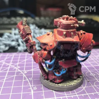 Описание картинки Warboss in Mega Armour ГРОТ от Taptus по цене 100руб | Свободный Рынок Миниатюр - СРМ