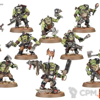 Описание картинки Armageddon: 10 Ork Boyz + 5 Gretchins от Craft по цене 400руб | Свободный Рынок Миниатюр - СРМ