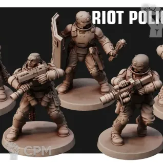 Описание картинки Riot Police от WebWay 3D по цене 450руб | Свободный Рынок Миниатюр - СРМ