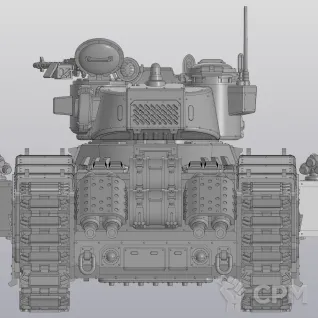 Описание картинки Rogal Dorn Battle Tank / Боевой танк «Рогал Дорн» от MOKROEMESTO по цене 100руб | Свободный Рынок Миниатюр - СРМ