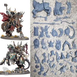 Описание картинки Chaos Lord on Daemonic Mount / Eternus Blade of the First Prince от 3Д-Печка по цене 600руб | Свободный Рынок Миниатюр - СРМ