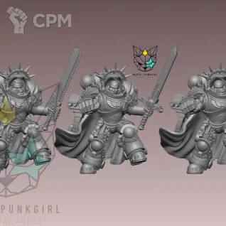 Описание картинки Captain in Gravis Armour от Tridax Forge по цене 100руб | Свободный Рынок Миниатюр - СРМ
