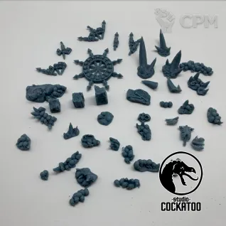 Описание картинки Битсы на подставки Chaos Skulls от Studio Cockatoo по цене 250руб | Свободный Рынок Миниатюр - СРМ