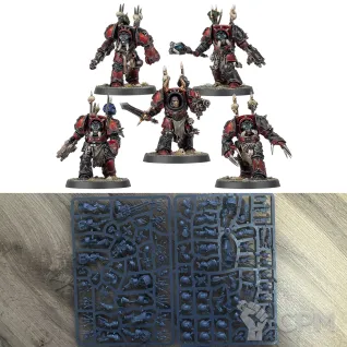 Описание картинки Chaos Terminator Squad от Artsart по цене 100руб | Свободный Рынок Миниатюр - СРМ