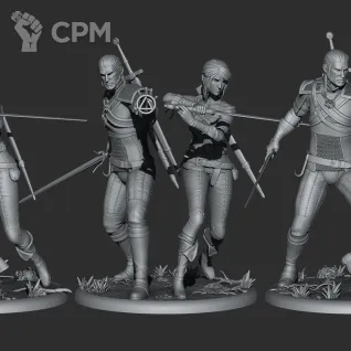 Описание картинки Геральт и Цири от NazGul по цене 1 500руб | Свободный Рынок Миниатюр - СРМ