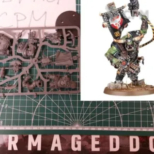 Описание картинки Orks Warboss, из стартера Armageddon, Москва от  по цене 100руб | Свободный Рынок Миниатюр - СРМ