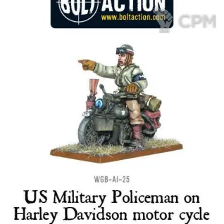 Описание картинки US Military Policeman on Harley Davidson motor cycle от  по цене 350руб | Свободный Рынок Миниатюр - СРМ