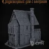 Описание картинки Средневековый дом с балконом от Террейн Для Всех по цене 2 490руб | Свободный Рынок Миниатюр - СРМ - изображение - №2