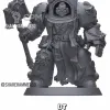 Описание картинки Bleck Templars Chaplain in Terminator Armour от MrMetalHorror по цене 450руб | Свободный Рынок Миниатюр - СРМ - изображение - №2