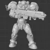 Описание картинки Terran Marine ( standart pose ) от White Blackjack по цене 399руб | Свободный Рынок Миниатюр - СРМ - изображение - №2