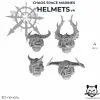 Описание картинки Chaos Space Marines Helmets v4 от  по цене 80руб | Свободный Рынок Миниатюр - СРМ - изображение - №2