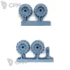 Описание картинки WHEELS - 23MM MILITARY WHEEL X 4 SPRUE от TPC по цене 320руб | Свободный Рынок Миниатюр - СРМ - изображение - №2