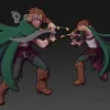Описание картинки Ithil the Ranger ( Male Elf Ranger with Sword / Fighter / Hunter / Warrior ) от PocketSized Prints по цене 250руб | Свободный Рынок Миниатюр - СРМ - изображение - №3