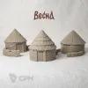Описание картинки КРУГЛЫЙ ДОМ С СОЛОМЕННОЙ КРЫШЕЙ (х3) от ВЕСНА по цене 1 500руб | Свободный Рынок Миниатюр - СРМ - изображение - №3