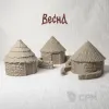 Описание картинки КРУГЛЫЙ ДОМ С СОЛОМЕННОЙ КРЫШЕЙ (х3) от ВЕСНА по цене 1 500руб | Свободный Рынок Миниатюр - СРМ - изображение - №4