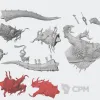 Описание картинки Seraphon Carnosaur от White Rhino по цене 1 999руб | Свободный Рынок Миниатюр - СРМ - изображение - №2