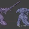 Описание картинки Black Templars Capitan от MrMetalHorror по цене 350руб | Свободный Рынок Миниатюр - СРМ - изображение - №3