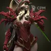 Описание картинки Валира Сангвинар World of Warcraft от Кира по цене 15 000руб | Свободный Рынок Миниатюр - СРМ - изображение - №3