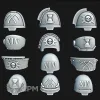 Описание картинки Death Guard Shoulderpads от Хижина Мопса по цене 900руб | Свободный Рынок Миниатюр - СРМ - изображение - №2