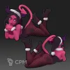 Описание картинки Stocking Stacy ( Succubus / Female Tiefling NPC / Holiday Hat Variant / Pinup ) от PocketSized Prints по цене 250руб | Свободный Рынок Миниатюр - СРМ - изображение - №3