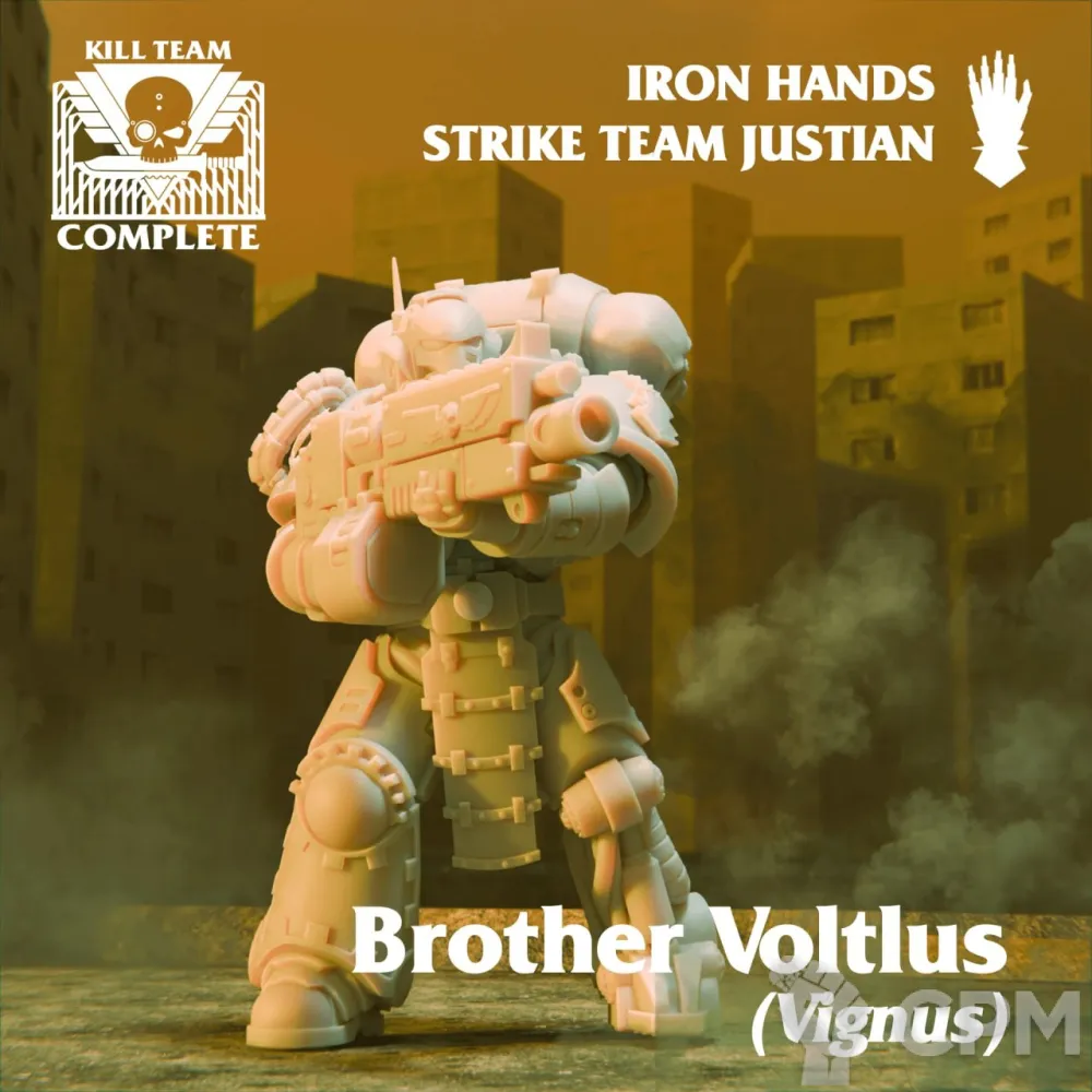 Iron Hands Strike Team Justian - Brother Vignus - Свободный Рынок Миниатюр