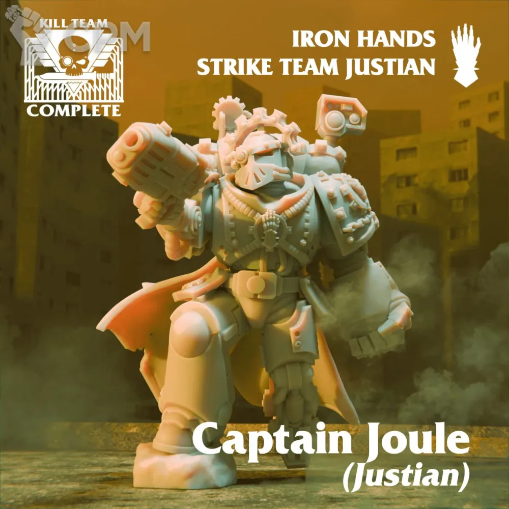 Iron Hands Strike Team Justian - Captain Justian - Свободный Рынок Миниатюр