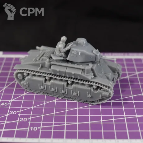 Описание картинки Французский средний пехотный танк Char D2 с танкистом / масштаб 1:56/ 28мм от DModels по цене 1 670руб | Свободный Рынок Миниатюр - СРМ