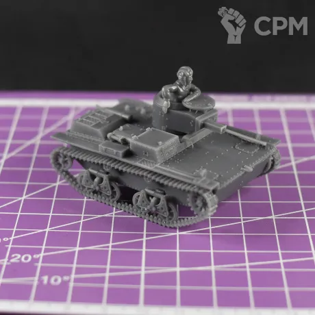 Описание картинки Советский плавающий танк Т-38 с пушкой ШВАК-Т и миниатюрой командира / масштаб 1:56/ 28мм от DModels по цене 660руб | Свободный Рынок Миниатюр - СРМ