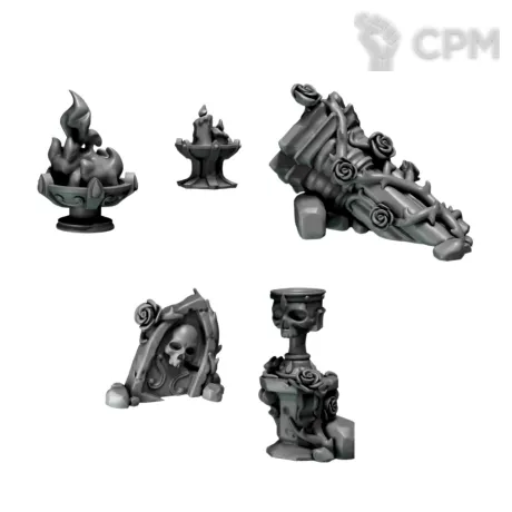 Описание картинки Basing Bits - Blood Angels B от 3D Print Workshop по цене 175руб | Свободный Рынок Миниатюр - СРМ