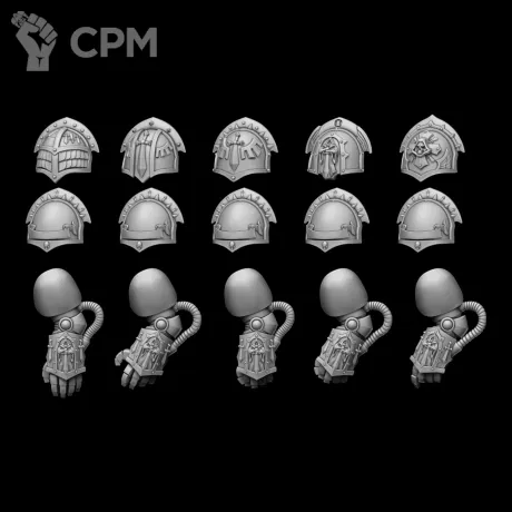 Описание картинки Shoulder pads model “TDA” type Arcanum от LDBits по цене 682руб | Свободный Рынок Миниатюр - СРМ