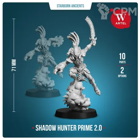 Описание картинки Миниатюра Shadow Hunter Prime 2.0 от Артель W по цене 1 850руб | Свободный Рынок Миниатюр - СРМ