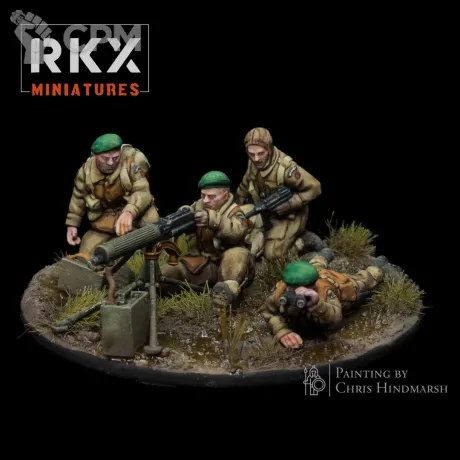 Описание картинки British Army RKX Commando Vickers Machine Gun Team от 3DPrintClub по цене 400руб | Свободный Рынок Миниатюр - СРМ