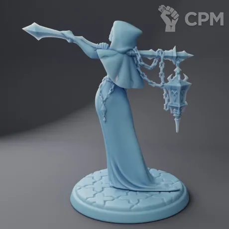Описание картинки Daena the Lantern Bearer ( Female Warlock / Human Sorcerer / NPC ) от PocketSized Prints по цене 250руб | Свободный Рынок Миниатюр - СРМ