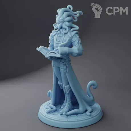 Описание картинки Nyarlath the Observer ( Male Aberration Warlock / Cultist Noble / Eldritch Horror / Cthulh от PocketSized Prints по цене 250руб | Свободный Рынок Миниатюр - СРМ