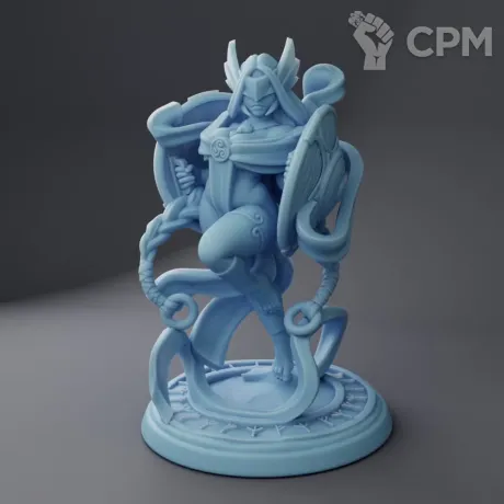Описание картинки Valkyrie of Vanir ( Female Aasimar Paladin / Celestial Fighter with Shield / Deva Guardian от PocketSized Prints по цене 250руб | Свободный Рынок Миниатюр - СРМ