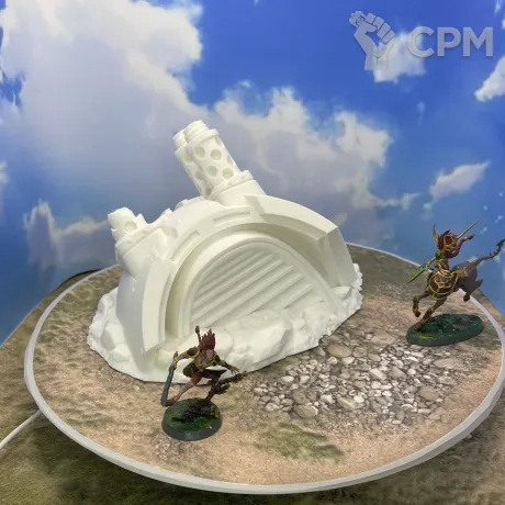 Описание картинки Террейн Warhammer "Останки титана" (0028) от Студия  по цене 2 100руб | Свободный Рынок Миниатюр - СРМ
