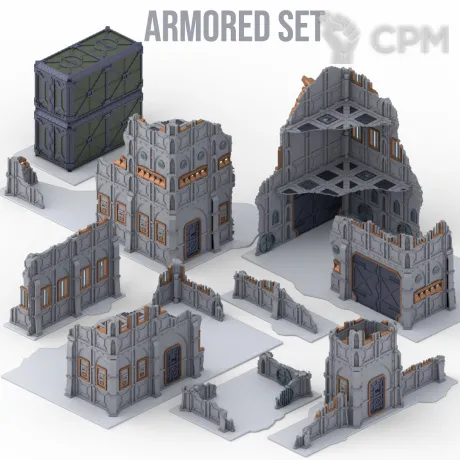Описание картинки Бронированный комплекс\Armored Ruins set . от WebWay 3D по цене 10 000руб | Свободный Рынок Миниатюр - СРМ