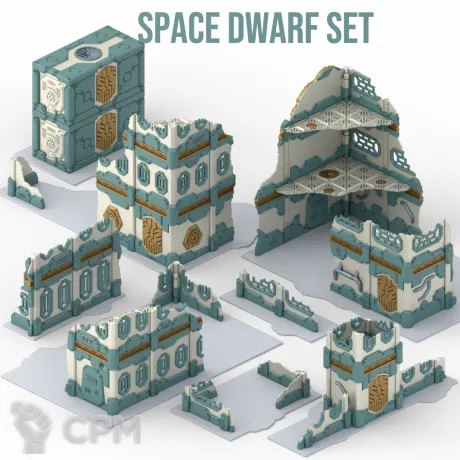 Описание картинки Космический дварф руины\Space Dwarf Ruins set от WebWay 3D по цене 10 000руб | Свободный Рынок Миниатюр - СРМ