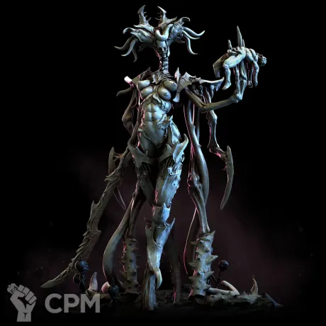 Описание картинки Selthara, Mistress of Obsession от Naggaroth Night по цене 4 000руб | Свободный Рынок Миниатюр - СРМ