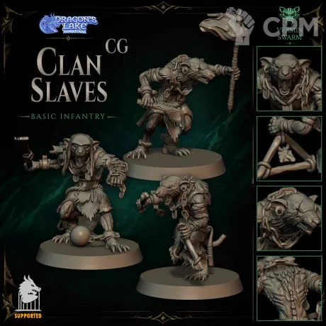 Описание картинки Clan Slaves Command от Manufactorum76 по цене 500руб | Свободный Рынок Миниатюр - СРМ