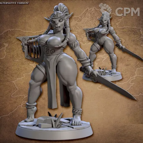 Описание картинки Fantasy Pin-up. Девушка Багбир от Подземный человек по цене 320руб | Свободный Рынок Миниатюр - СРМ